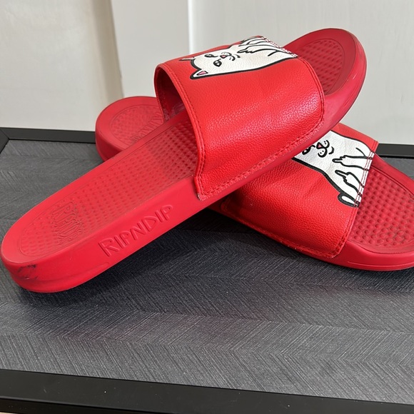 Rip n Dip - Red Slides size US Mens 10 - Picture 2 of 6